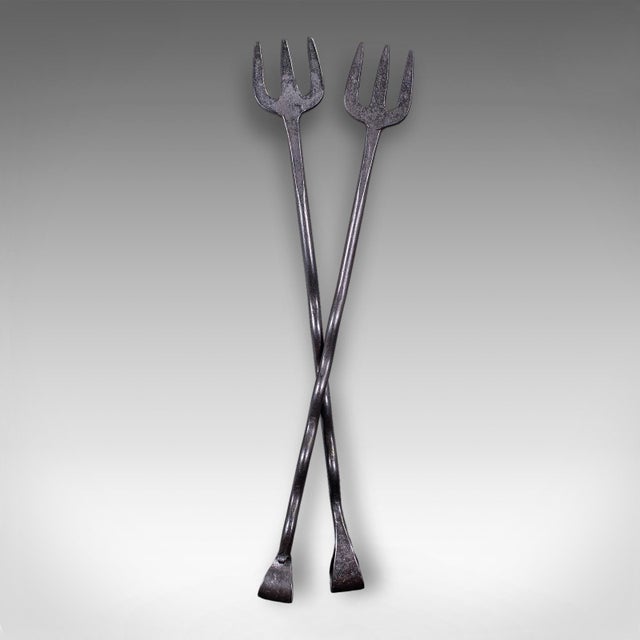4 Antique Country House Inglenook Fire Tools, English, Companion Set, Victorian For Sale - Image 4 of 12