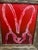 Red Bunny Painting Titled Red Hombre By Hunt Slonem in Antique Frame