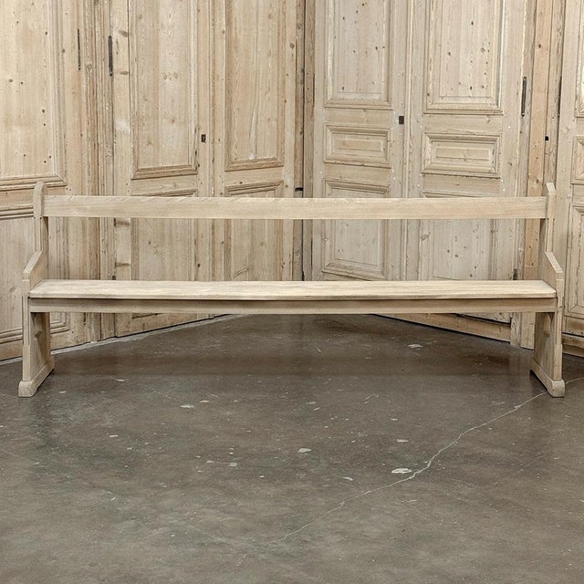 Late 19th Century 19th Century Gothic Revival Stripped Oak Church Bench For Sale - Image 5 of 18