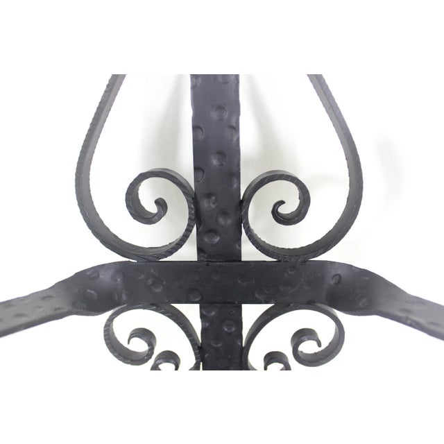 Metal Vintage Spanish Hammered Wrought Iron Candle Sconces- A Pair For Sale - Image 7 of 10