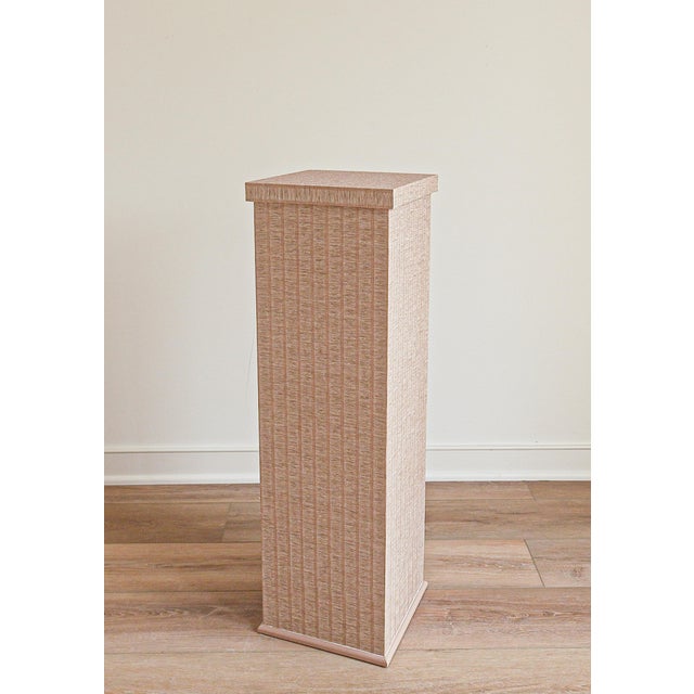 The Greta Pedestal has that sun warmed, just brought back from somewhere feeling, natural in material and rich in texture....