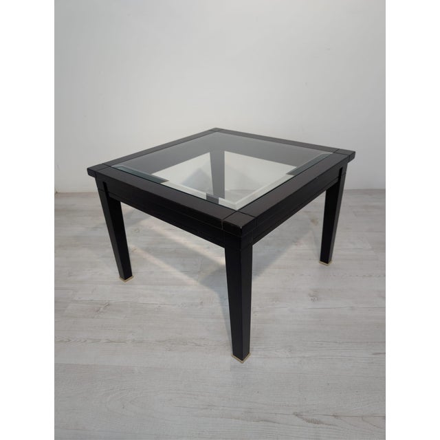Coffee Table in Wood with Glass Top and Beveled Glass, 1965 For Sale - Image 3 of 12