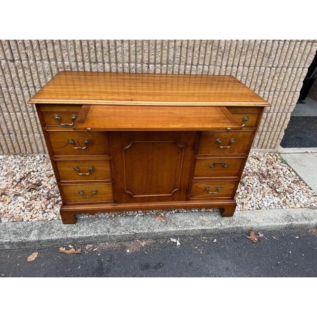 Vintage Leopold Stickley Furniture Georgian Solid Cherry Double Dresser Cabinet or Sideboard or Buffet Server Cabinet....