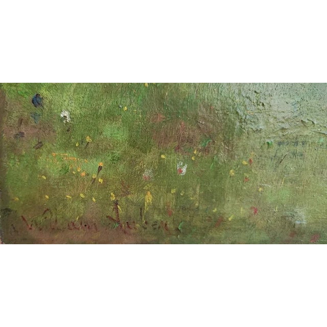 William Victor Aubert, Vue sur le lac dans les hauteurs de Vully, Oil on Canvas For Sale - Image 3 of 10