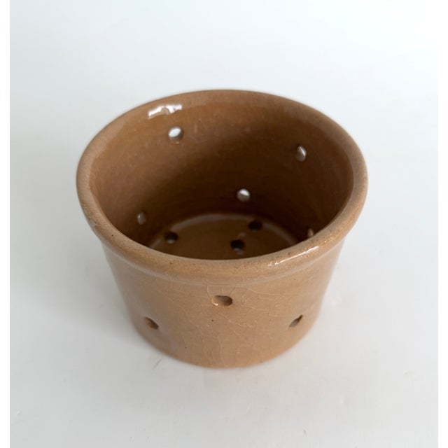 Early 20th Century Vintage French Terracotta Faisselle Strainer Bowl For Sale - Image 5 of 8