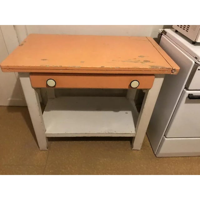 Wood Vintage Hungarian Wood Kitchen Table For Sale - Image 7 of 11