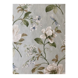 Colefax and Fowler Evesham in Old Blue Linen Fabric 2 Yards For Sale