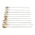 Vintage Turkish Brass & Stainless Steel Shish Kebab Skewers - Set of 10 For Sale