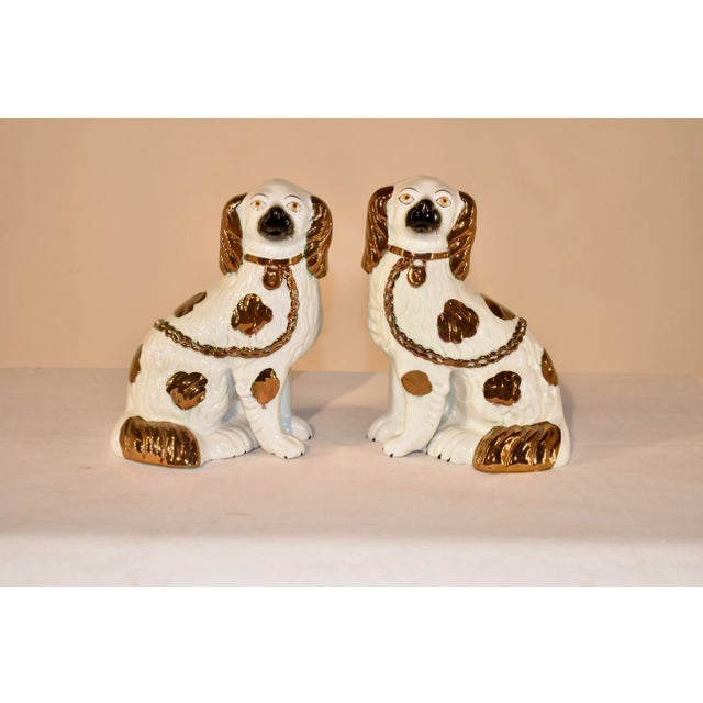 White Pair of 19th Century Staffordshire Spaniels For Sale - Image 8 of 8