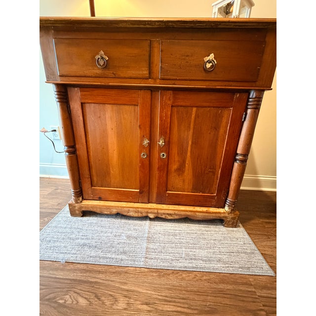 19th Century American Solid Wood Washstand / Press Cabinet, Believed C. 1870s For Sale - Image 14 of 16