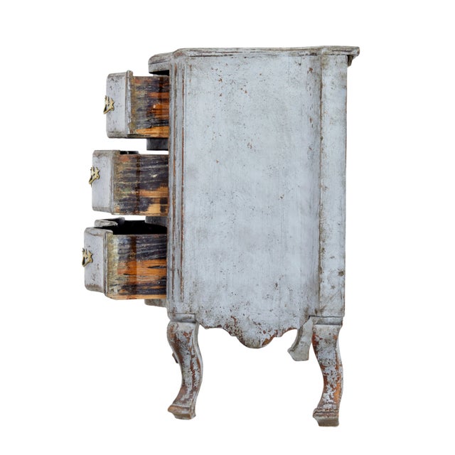 Early 19th Century Swedish Painted Baroque Revival Chest of Drawers, 1820s For Sale - Image 9 of 11