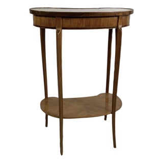 A Vintage French Style Kidney Bean Shaped Two-Tier Occasional Side Table For Sale