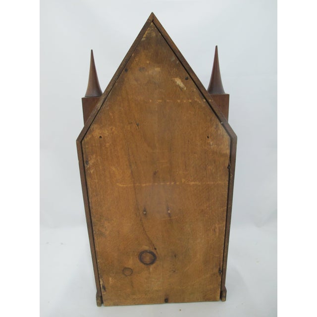 Antique Smith & Goodrich 30 Hour Steeple Mantel Clock With Hand Painted Old State House For Sale - Image 11 of 14