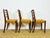 Scandinavian Teak and Corduroy Dining Chairs, 1960, Set of 3 For Sale - Image 4 of 18