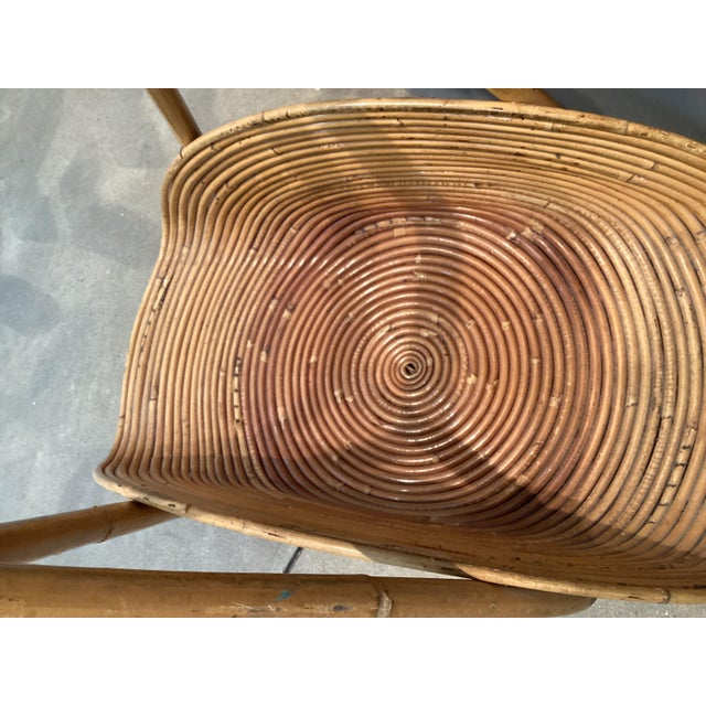 1950s Italian Mid Century Pencil Reed and Rattan Magazine Stand For Sale - Image 5 of 5