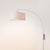 Nova Span Wall Mounted Arc Lamp, Satin Nickel Finish, White Fabric Drum Shade, Modern Design, Dimmable For Sale - Image 4 of 5