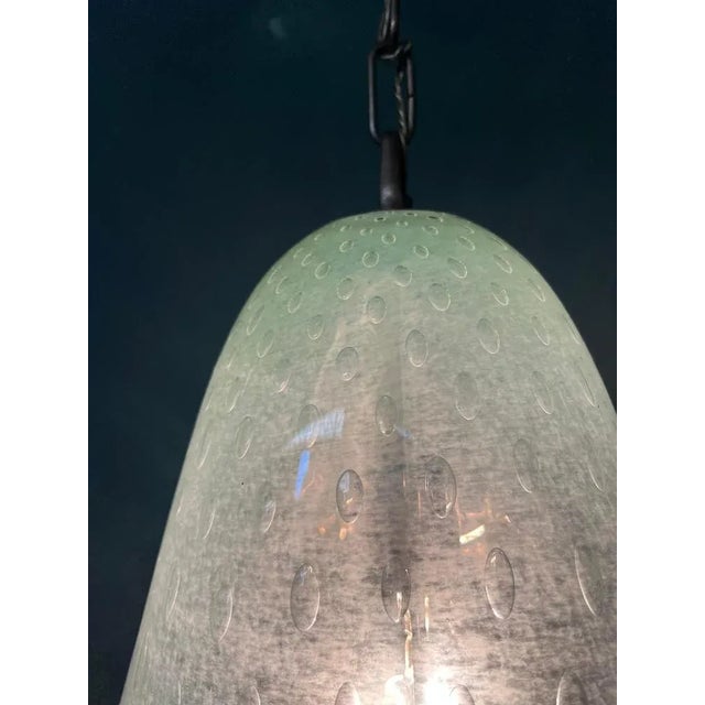 Murano Glass Lantern Suspension attributed to Barovier & Toso, 1980s For Sale - Image 9 of 12