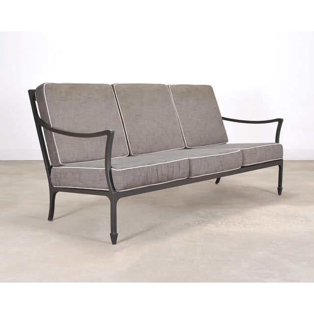 2000 - 2009 McKinnon and Harris Beaufort Aluminum Three-Seat Garden Sofa For Sale - Image 5 of 13