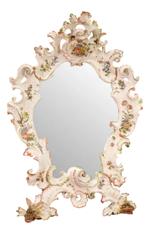 Vintage Ceramic Mirror, 1920