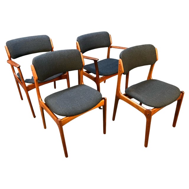 Set of 4 Mid Century Danish Modern Dining Chairs by Erik Buch-Model 49/50 For Sale In San Diego - Image 6 of 6
