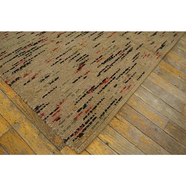 Beige 1920s Beige Abstract Modern Antique American Shaker Pile Rug 8' 6'' X 12' Woven Wool Carpet For Sale - Image 8 of 8