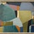 Mid-Century Modern Contemporary Abstract Color-Block Oil Painting in Vintage Blue Frame For Sale - Image 3 of 6