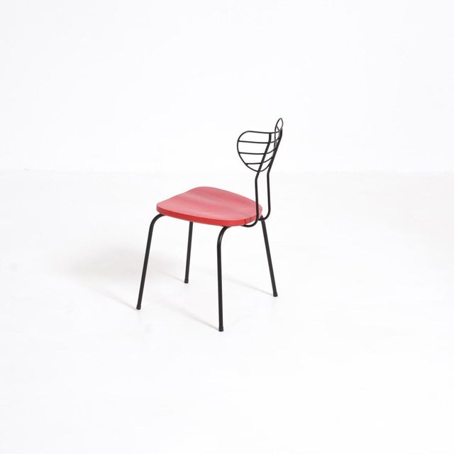 Red Radar Chair attributed to Willy van der Meeren For Sale - Image 9 of 16