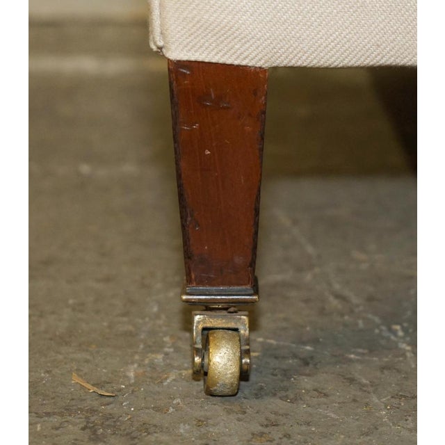 Gold Victorian Two Seat Sofa from Howard & Son, 1880s For Sale - Image 8 of 18