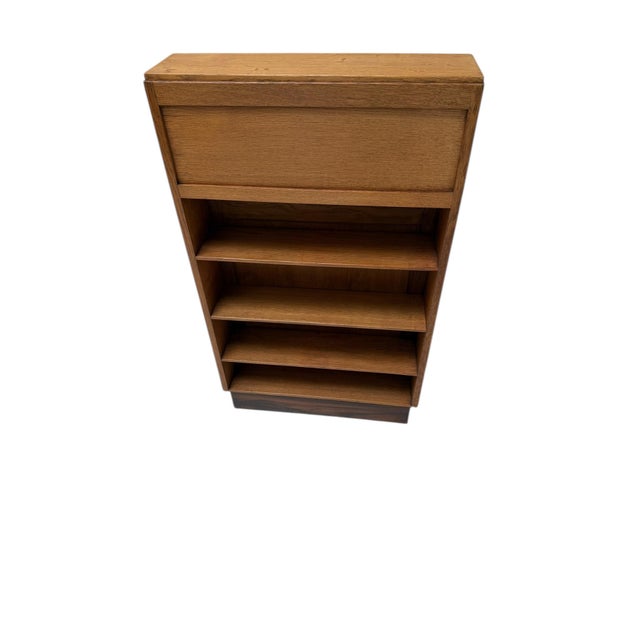 Art Deco Modernist Desk with Asymmetric Open Bookcase, 1920s For Sale - Image 10 of 12