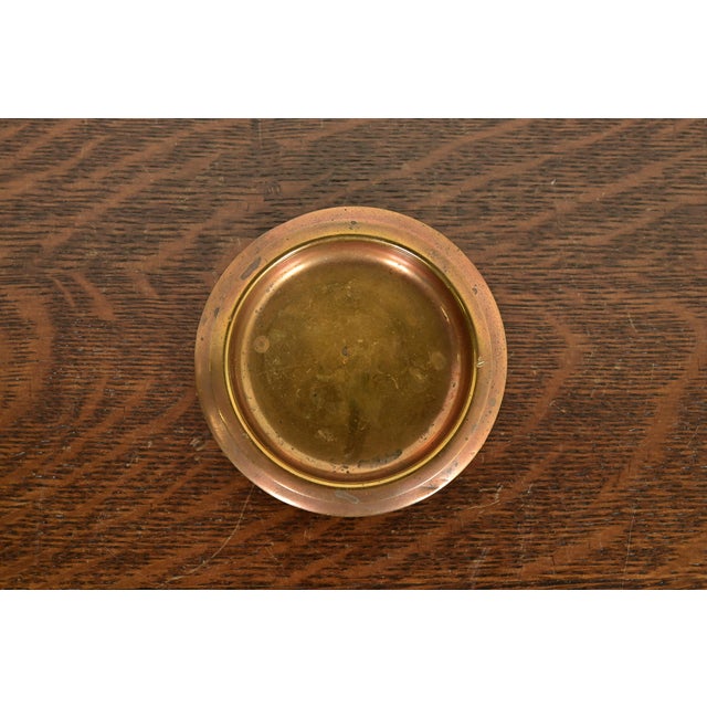 Early 20th Century Silver Crest Arts & Crafts Sterling Silver on Bronze Ashtray or Catchall For Sale - Image 5 of 11