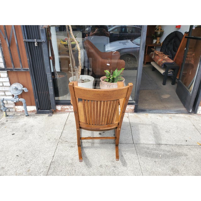 1920s 1920s Oak Rocking Chair For Sale - Image 5 of 12