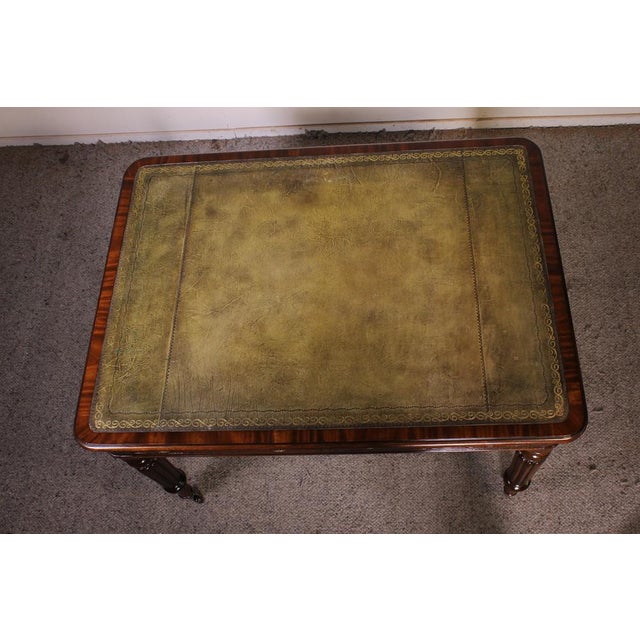 19th Century English Mahogany Partner Desk For Sale - Image 11 of 12