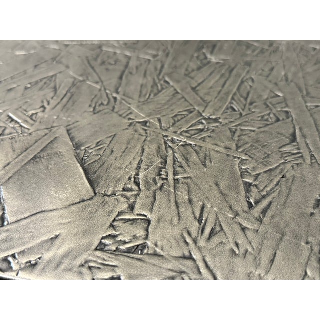 Black Charleston Forge Metal Side Table With Textured Top For Sale - Image 8 of 13