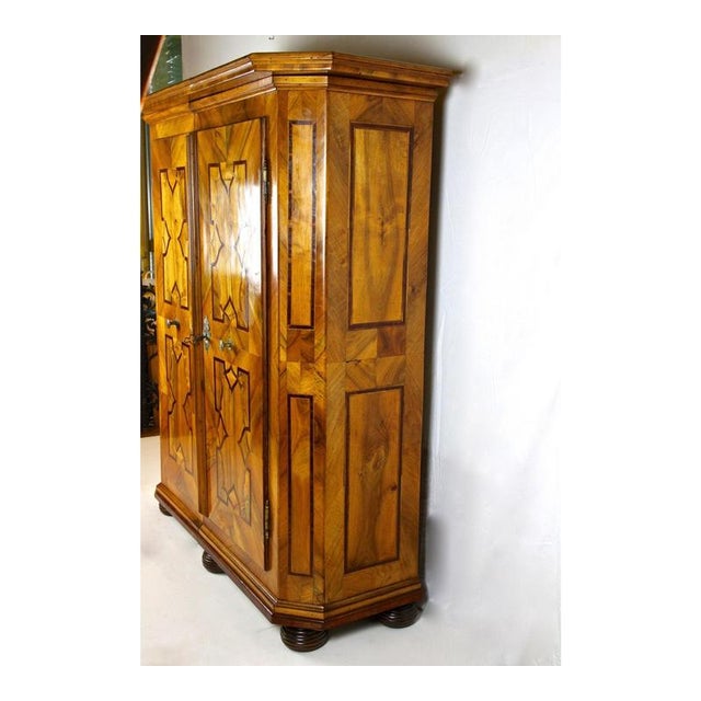 Baroque Cabinet with Inlay Works in Nutwood, Plum and Oak, 1780s For Sale - Image 12 of 18