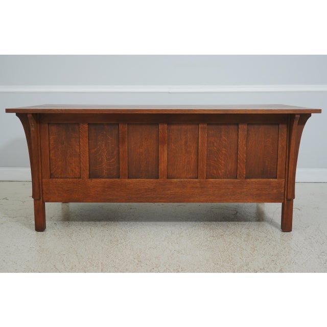 Stickley Large Mission Oak Arts & Crafts Executive Desk For Sale - Image 16 of 18