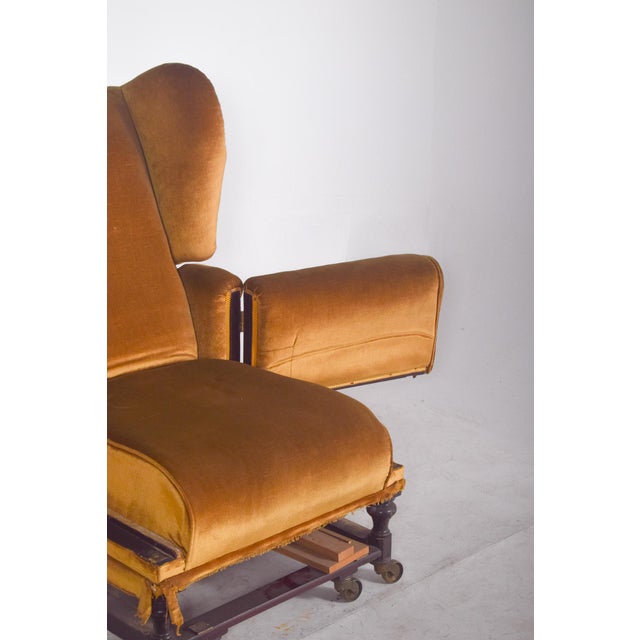 Brown Antique English Articulated Armchair, 1890s For Sale - Image 8 of 12