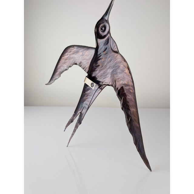Metal Swallow Wall Sculptures, 1970s, Set of 2 For Sale - Image 9 of 14
