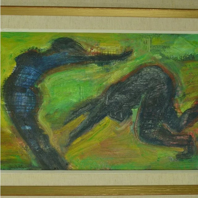 R. Dagstrom, Swedish Painting of Dancing Women in Green Field, Oil on Canvas, Framed For Sale - Image 3 of 18