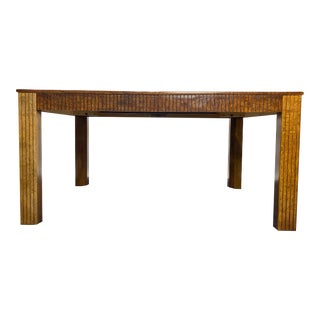 1980s Vintage American of Martinsville Burl Wood Dining Room Table For Sale