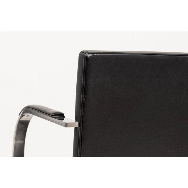 Metal Mid Century Black Brno Chairs by Mies Van Der Rohe for Knoll Set of 4 For Sale - Image 7 of 13
