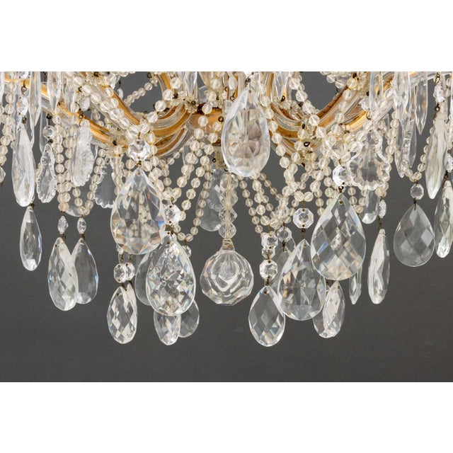 Italian Crystal Chandelier For Sale - Image 4 of 9