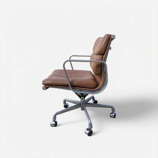 Mid-Century Modern Eames Soft Pad Chair by Herman Miller, 1960s, Leather For Sale - Image 10 of 18
