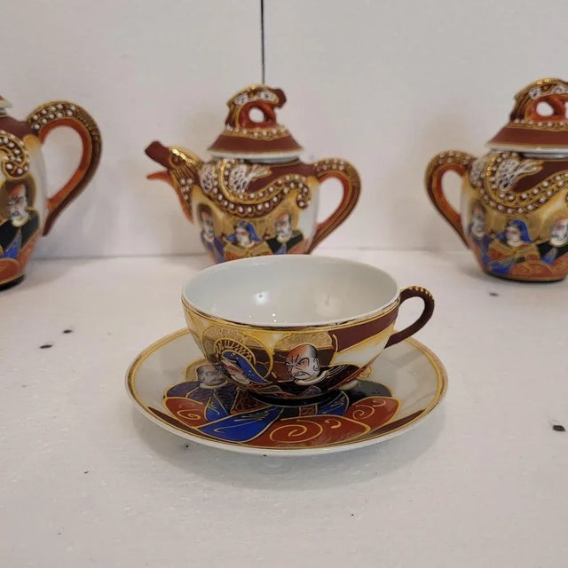 Coffee or Tea Cups in Satsuma Porcelain, 1930s, Set of 15 For Sale - Image 17 of 18