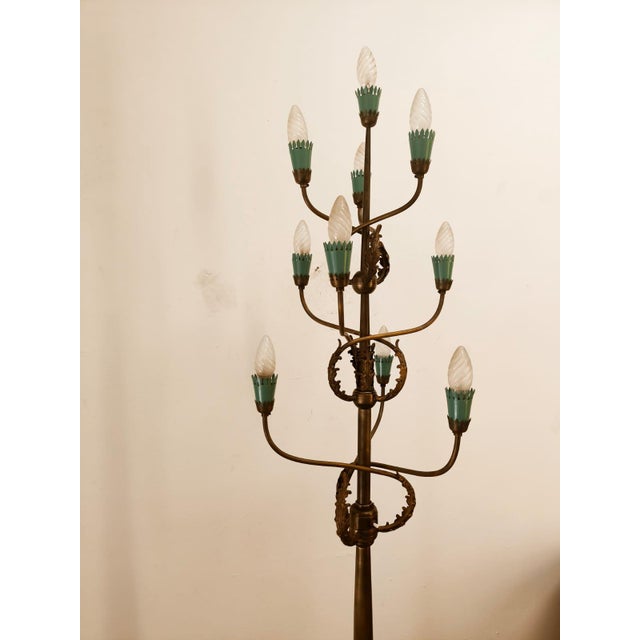 Antique Brutalist Floor Lamp with 10 Lights For Sale - Image 13 of 18
