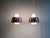 Vintage Scandinavian Pendant Lights in White Opaline and Black Lacquered Metal, 1960, Set of 2 For Sale - Image 16 of 17