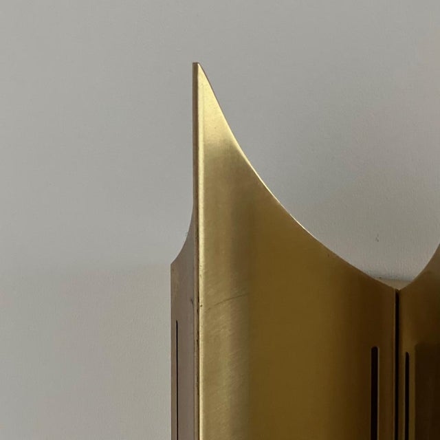 Gold Mid-Century Brass Gothic Wall Lights by Bent Karlby, 1960s For Sale - Image 8 of 15