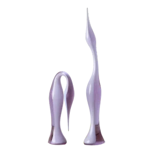 Renato Anatrà Murano Alexandrite Glass Birds - a Pair