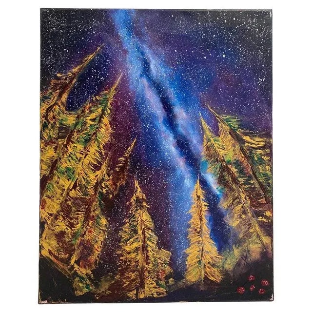 Contemporary Tyler Murphy Abstract Northern Lights Painting on Canvas For Sale In Miami - Image 6 of 6