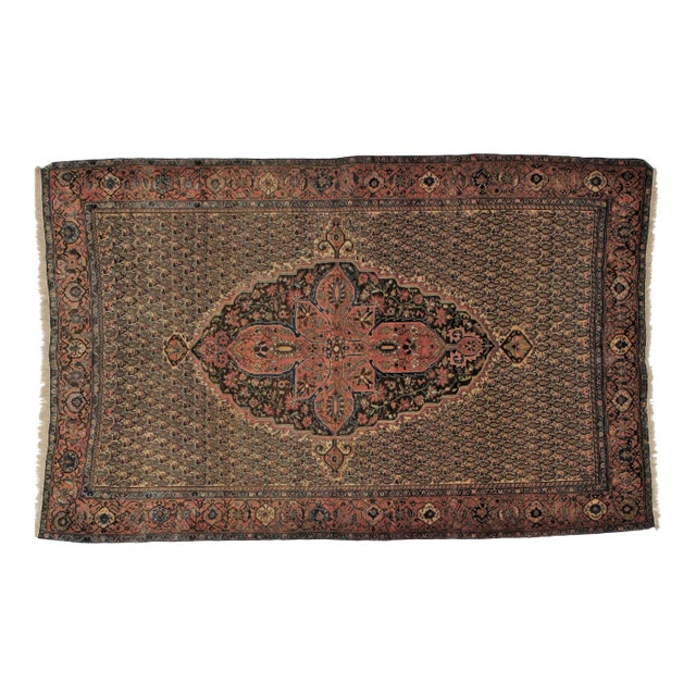 1920s Antique Persian Ferahan Rug - 4′3″ × 6′8″ For Sale