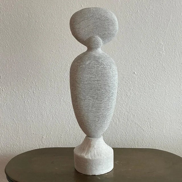 Small Woman Hand Carved Marble Sculpture by Tom Von Kaenel For Sale - Image 4 of 6